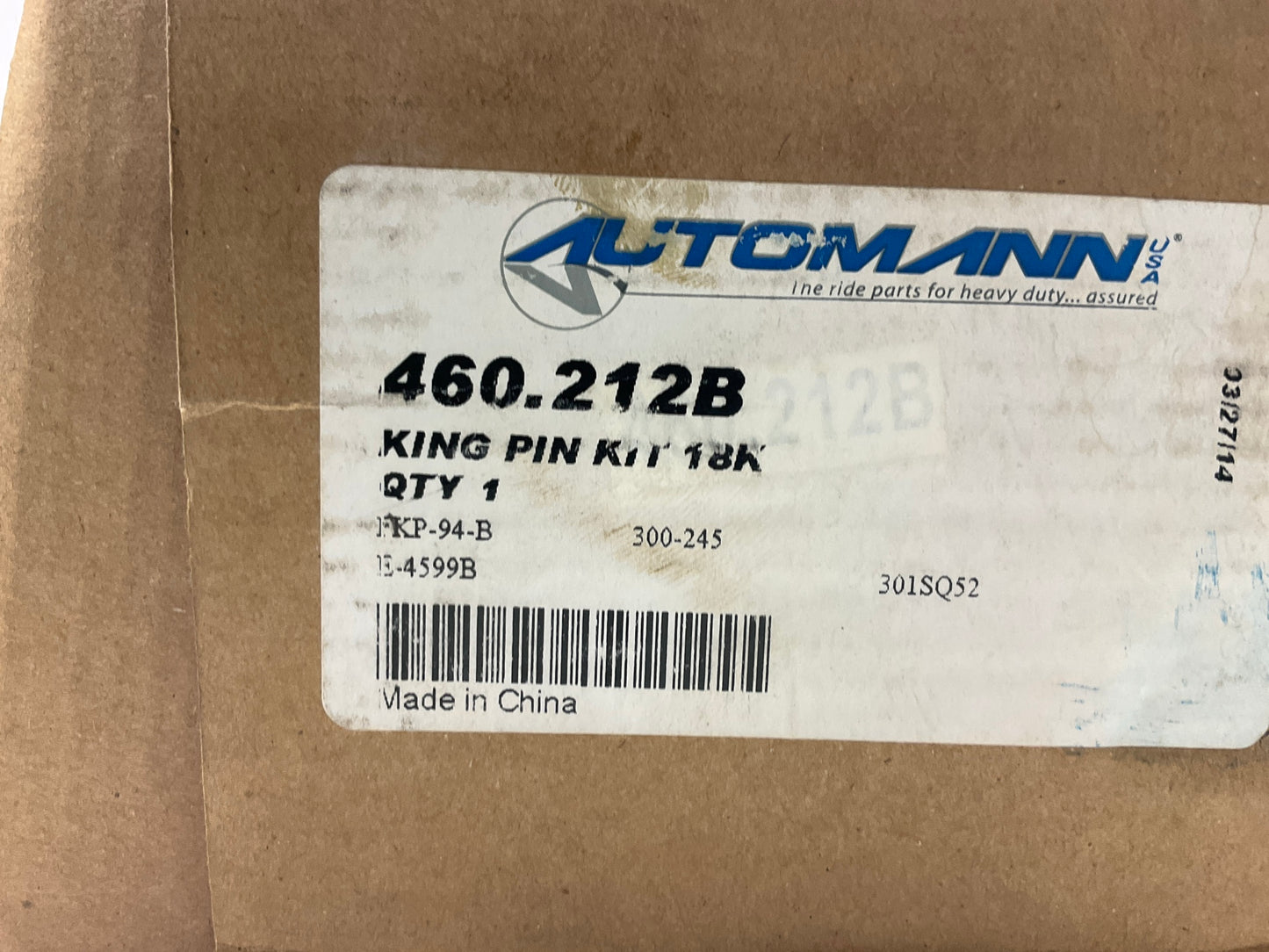 Automann 460.212B King Pin Bolt Set - Replaces E-4599B, 300-245, MG245