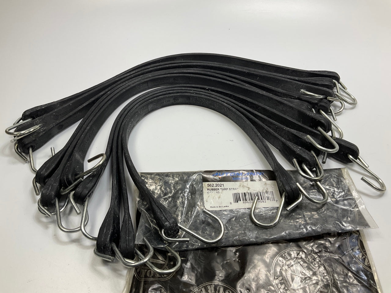 (10) Automann 562.2021 21'' Rubber Bungee Tarp Strap W/ S Hook