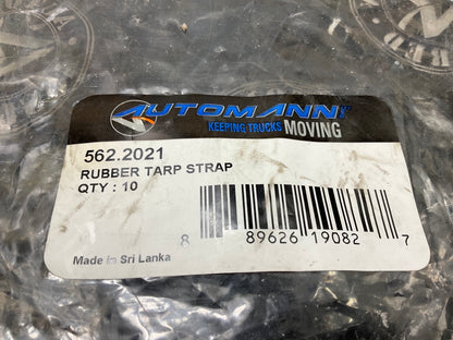 (10) Automann 562.2021 21'' Rubber Bungee Tarp Strap W/ S Hook