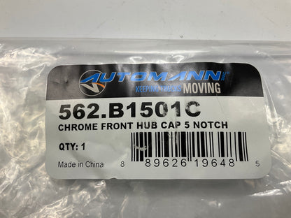 Automann 562-B1501C Front Hub Cap 5 Notch, Chrome