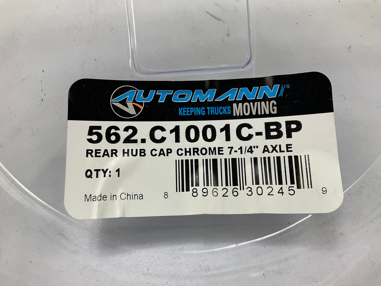(2) Automann 562-C1001C-BP Chrome Rear Hub Cap, 7-1/4'' Axle
