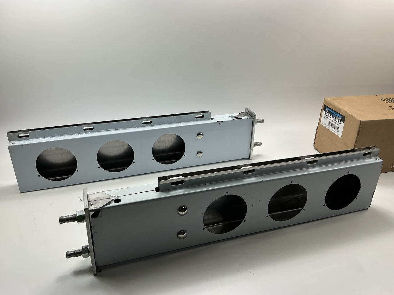 Automann 562-Q1001SS T430 Stainless Steel 2 Pc Light Bar Set Mud Flap Hanger Kit