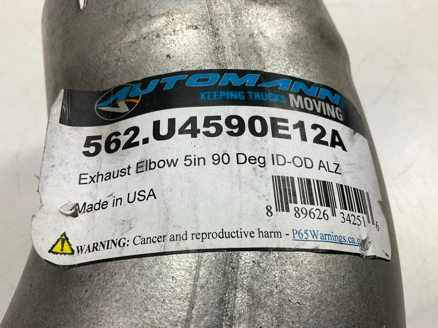 Automann 562.U4590E12A Exhaust Pipe Elbow, 90 Degree, 5''