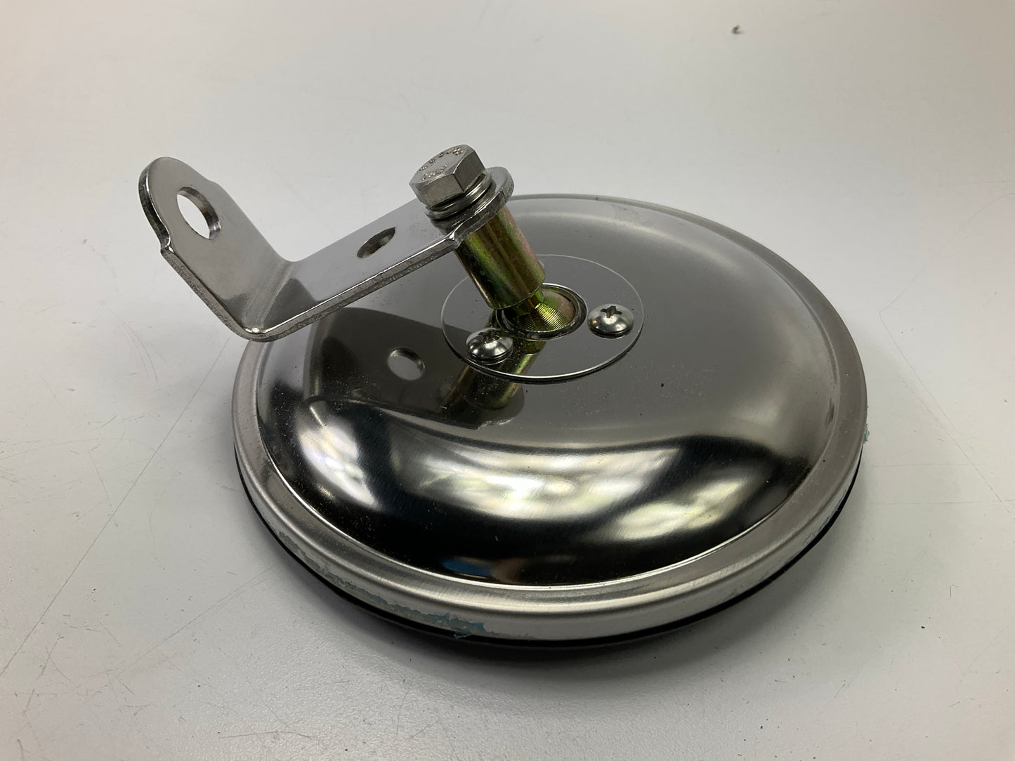 (2) Automann 563.9001 5'' Round Convex Mirror , Stainless Steel, Center Mount