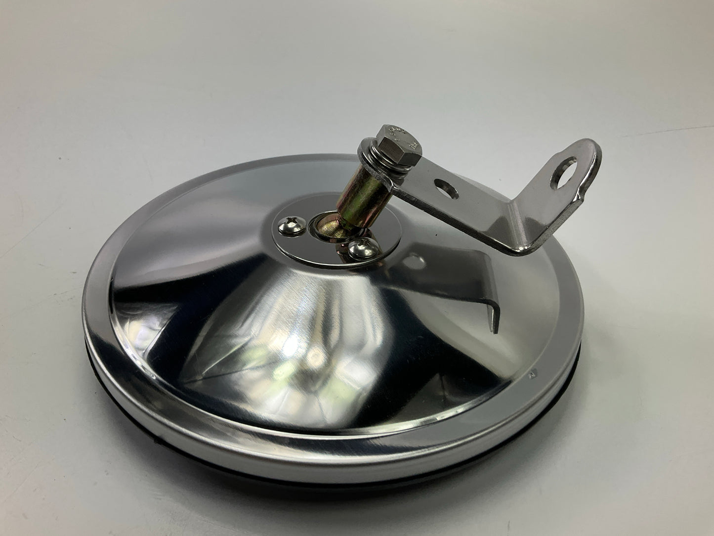 (2) Automann 563.9002 6'' Round Convex Mirror, Stainless Steel, Center Mount