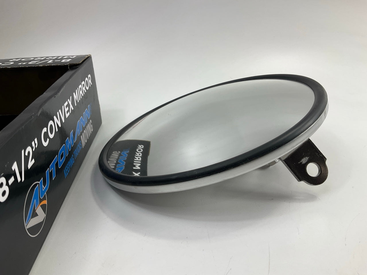 Automann 563.9005 8-1/2'' Convex Stainless Steel Mirror, Off Set Stud