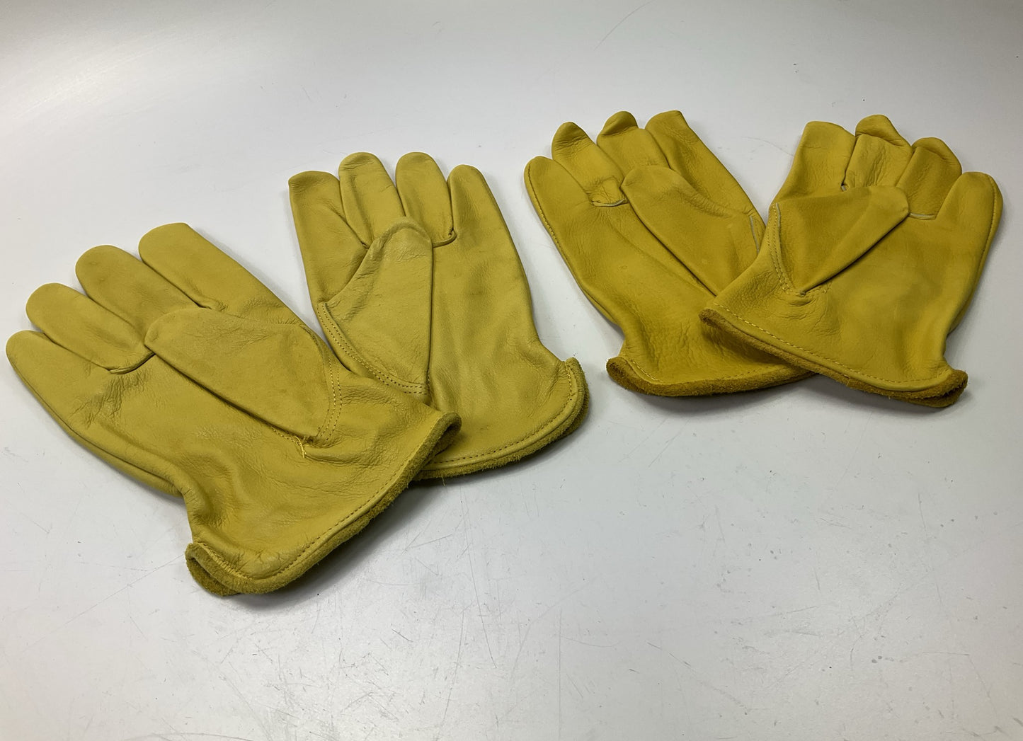 2 Pair - Automann 571.G2005XL Truck Drivers Gloves, Leather, Extra Large XL Size
