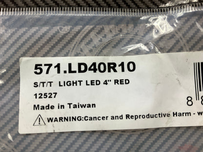 Automann 571.LD40R10 Red 4'' Round LED Stop Turn Tail Lamp, 10 Diodes