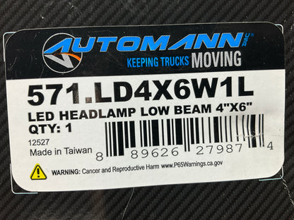 Automann 571.LD4X6W1L  4'' X 6'' Low Beam LED Headlight Headlamp 9-32V For H4656