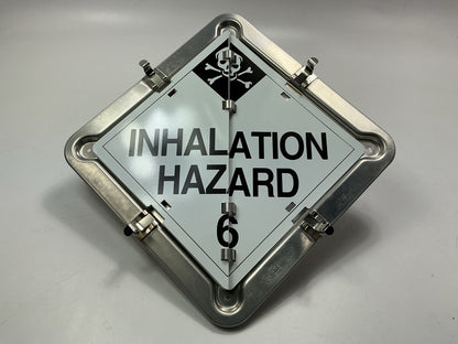 (2) Automann 573.1007 Aluminum Hazmat Flip Placard, 11''x11'' Safety Signs
