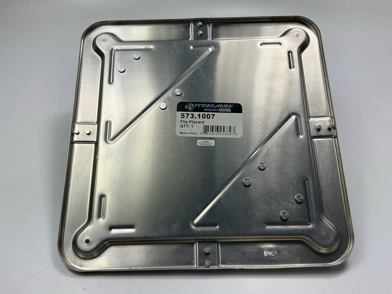 (2) Automann 573.1007 Aluminum Hazmat Flip Placard, 11''x11'' Safety Signs