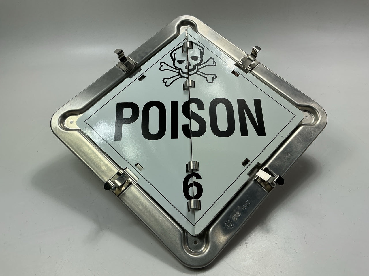 (2) Automann 573.1007 Aluminum Hazmat Flip Placard, 11''x11'' Safety Signs