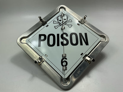 (2) Automann 573.1007 Aluminum Hazmat Flip Placard, 11''x11'' Safety Signs