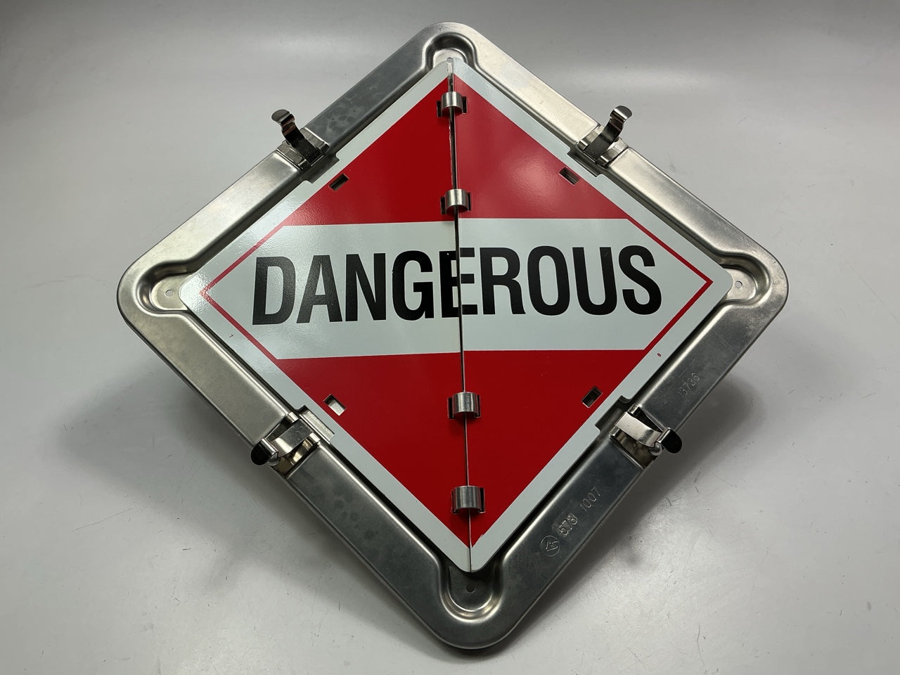 (2) Automann 573.1007 Aluminum Hazmat Flip Placard, 11''x11'' Safety Signs