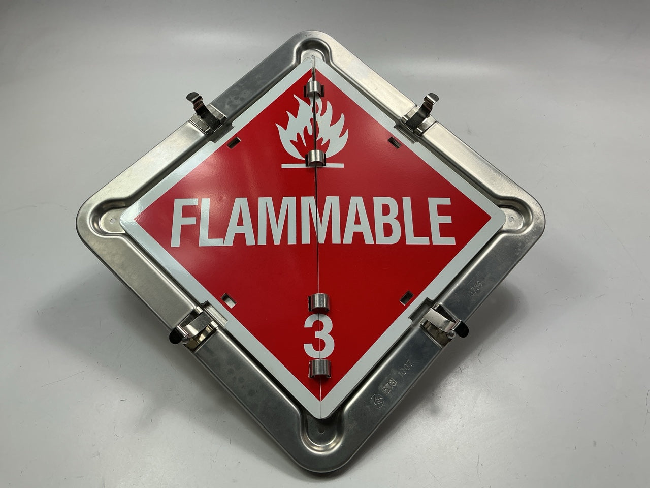 (2) Automann 573.1007 Aluminum Hazmat Flip Placard, 11''x11'' Safety Signs