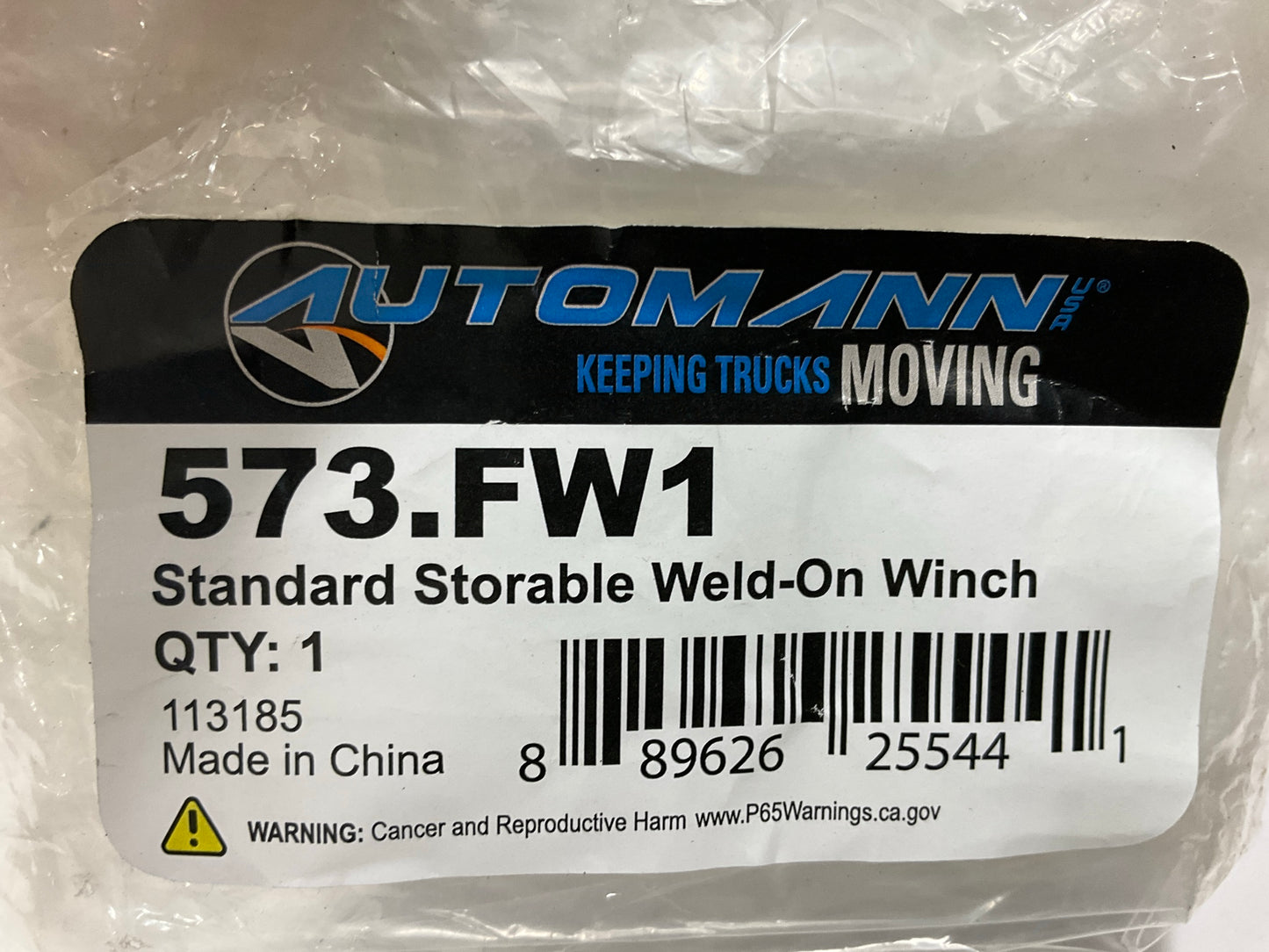Automann 573.FW1 Standard Weld-on Tie Down Anchor Winch For 4'' Wide Cargo Straps