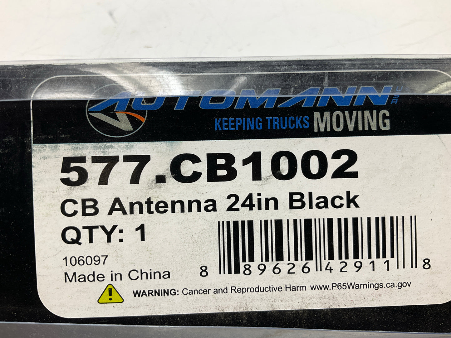 Automann 577.CB1002 24'' Black CB Antenna, 3/4 Wave, 1000 Watt, 26 To 29.5 MHz
