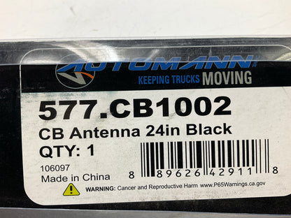 Automann 577.CB1002 24'' Black CB Antenna, 3/4 Wave, 1000 Watt, 26 To 29.5 MHz