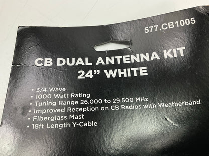 Automann 577.CB1005 - CB Dual Antenna Kit 24'' White,