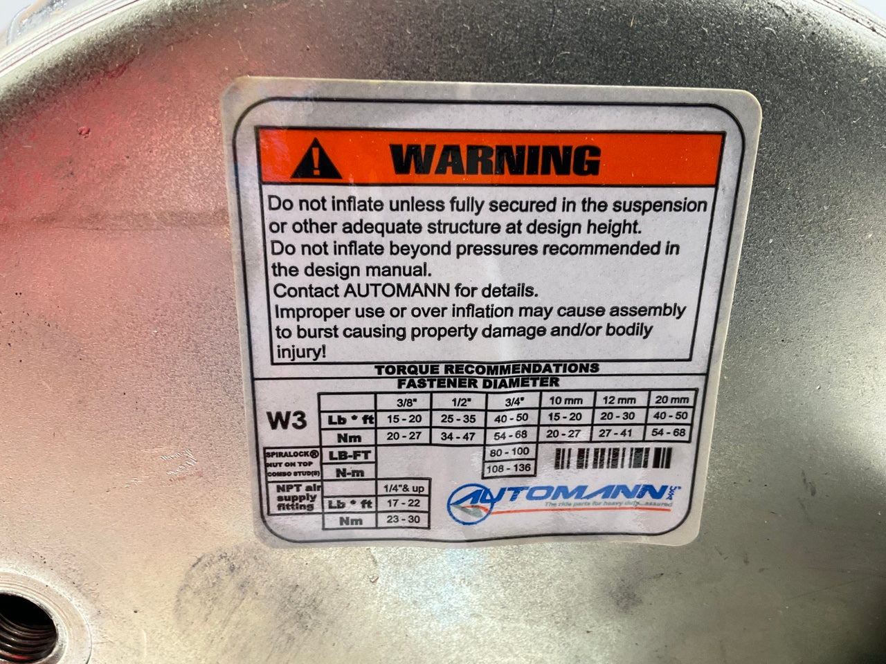 Automann AB1DF23H-P1154 Air Spring Bag Replaces W01-358-8829 , 1R12-615