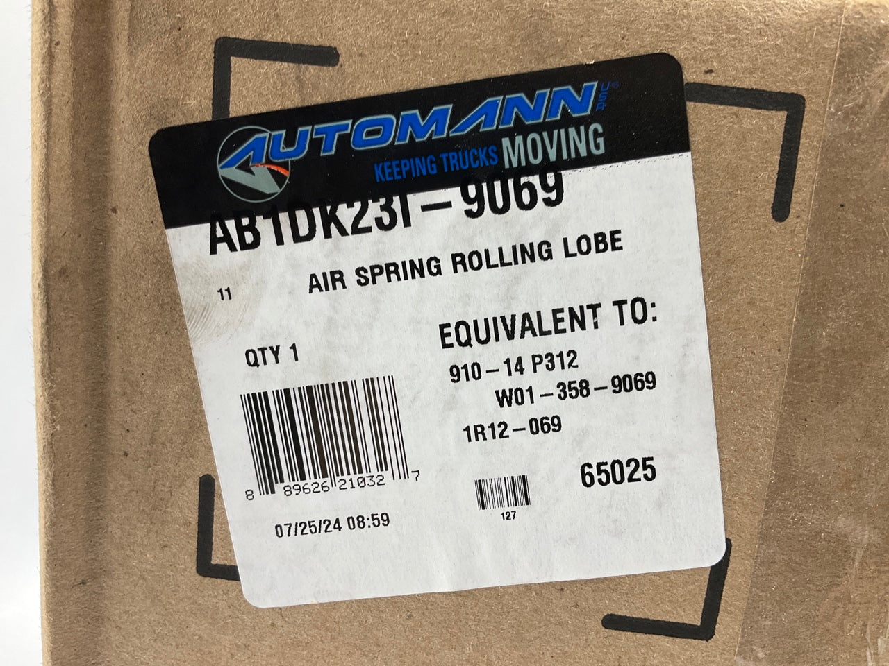Automann AB1DK23I-9069 Air Spring Bag Replaces # W01-358-9069, 1R12-069