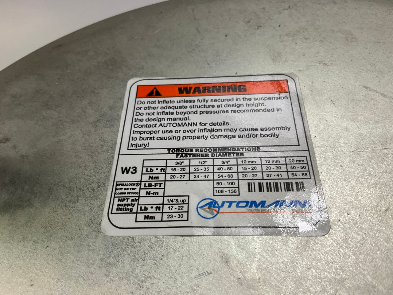 Automann AB1DK28A-8050 Air Spring Bag For Hendrickson & Reyco Trailer Suspension