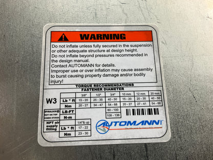Automann AB1DK28B-A960 Air Spring Bag - Replaces W01-358-9804, 1R14-151