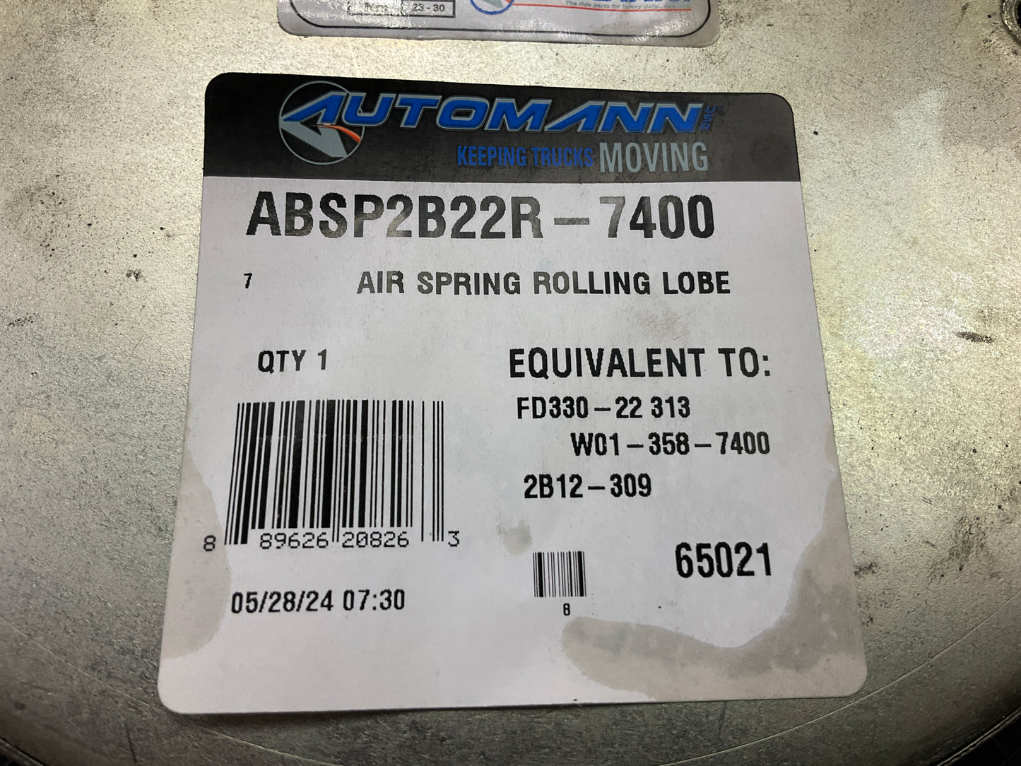 Automann ABSP2B22R-7400 Air Spring Bag - Replaces 2B12-309, 7400