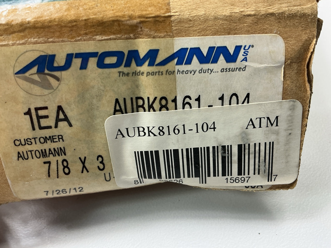 Automann AUBK8161-104 Leaf Springs U-Bolt Kit - 7/8'' X 3'' X 10-1/2''
