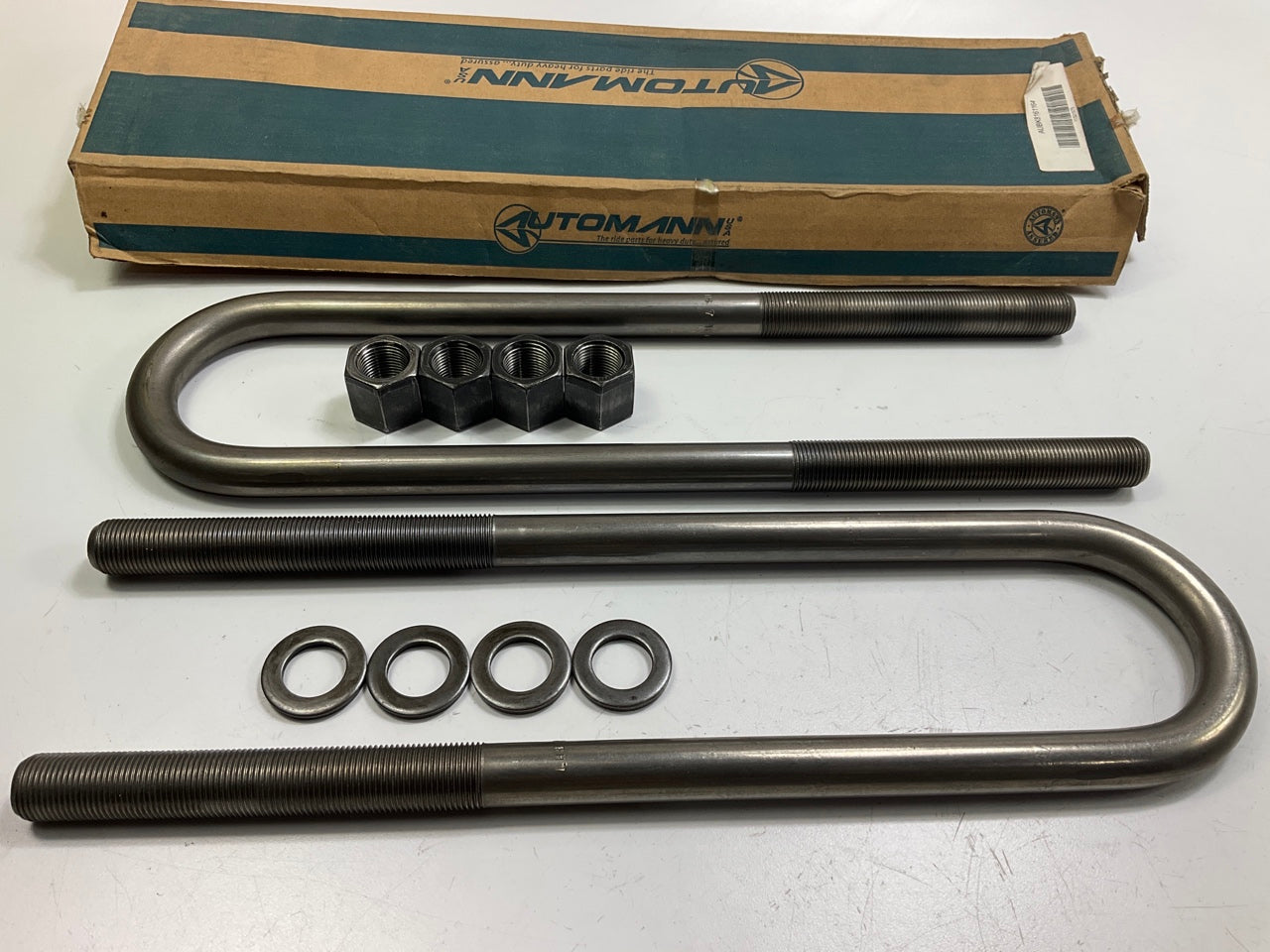 Automann AUBK8161-164 U-Bolt Kit, Round, 7/8'' X 3'' X 16-1/2''