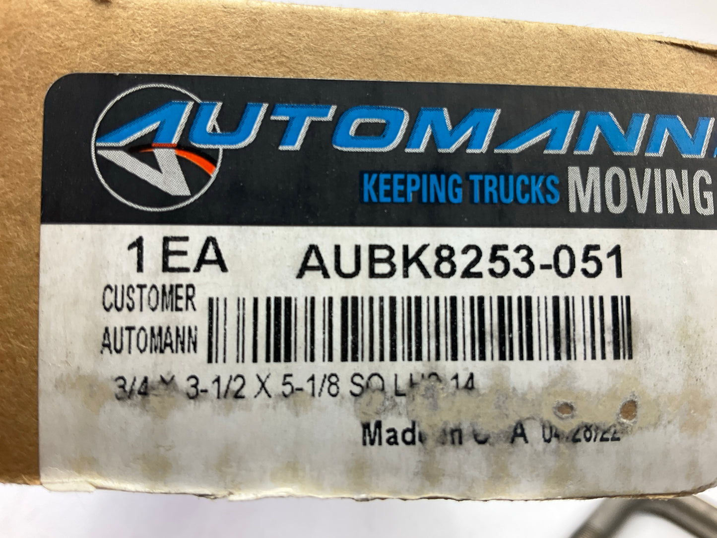 Automann AUBK8253-051 Leaf Springs U-Bolt Kit 3/4'' X 3-1/2'' X  5-1/8'' Peterbilt