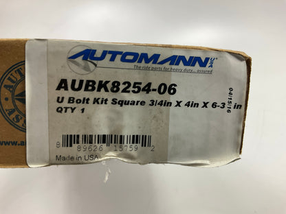 Automann AUBK8254-06 Square Bend U-Bolt Kit For Peterbilt Rear Air Leaf