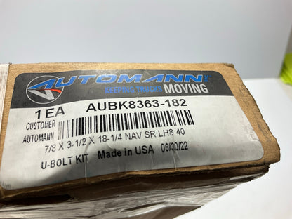 Automann AUBK8363-182 Leaf Springs U-Bolt Kit - 7/8 X 3-1/2 X 18-1/4