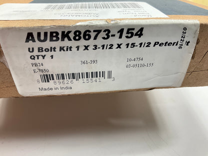 Automann AUBK8673-154 U-Bolt Kit For Peterbilt Low Mount Air Leaf 1''x3.5''x15.5''