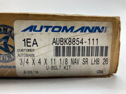 Automann AUBK8854-111 Kenworth Square U-Bolt Set 3/4 X 4 X 11-1/8, 361-206