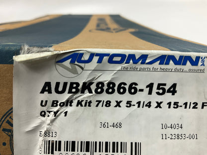Automann AUBK8866-154 U-Bolt Kit, 7/8'' X 5.25'' X 15.5'' For Freightliner FAS II
