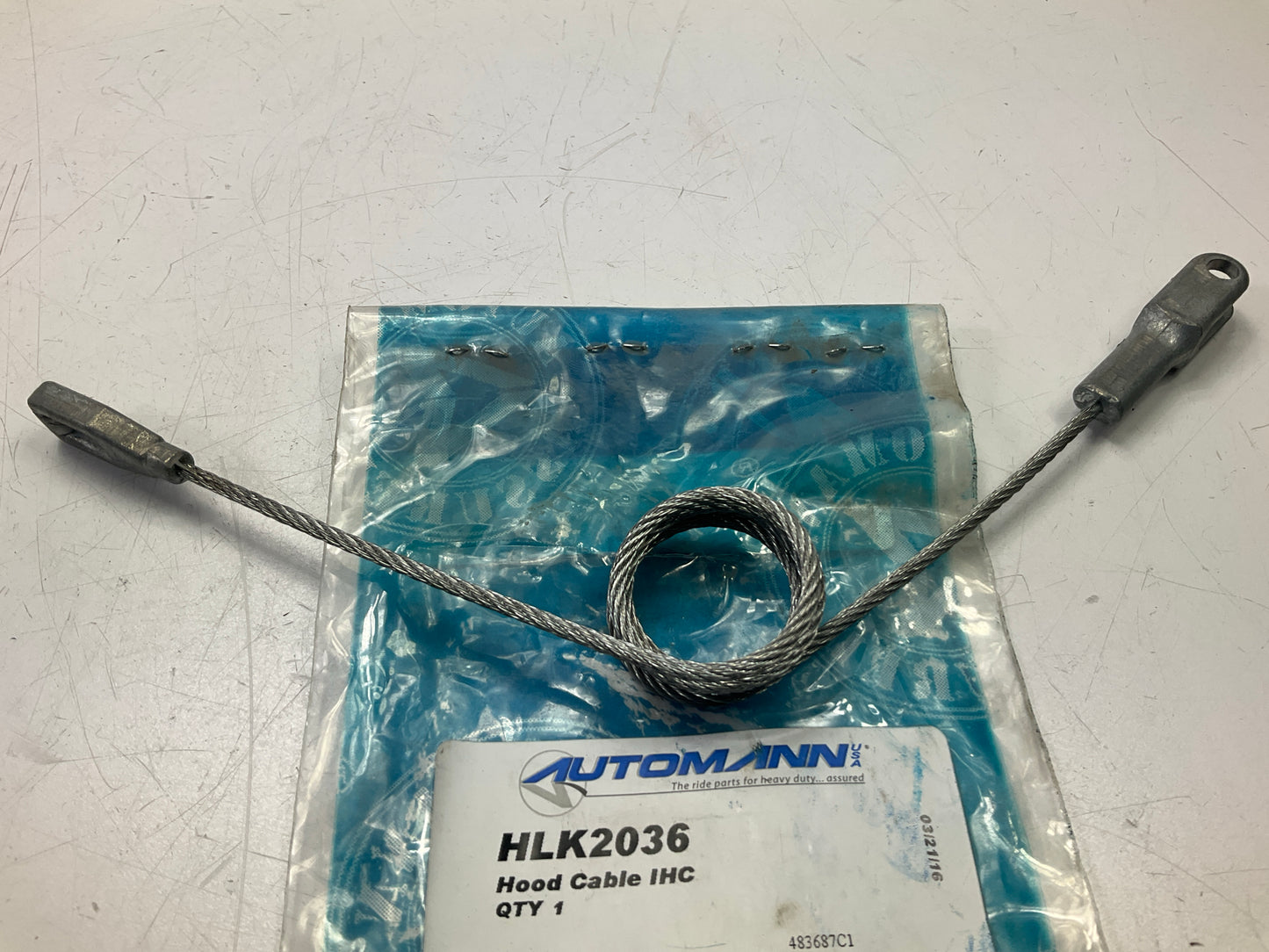Automann HLK2036 Hood Cable Replaces International 483687C1, 483687C2