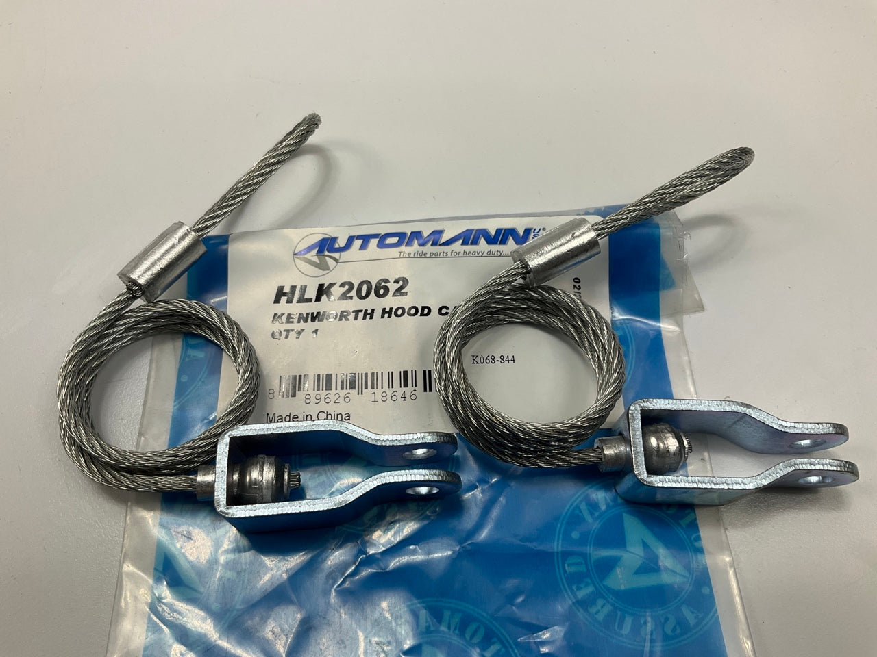 (2) Automann HLK2062 Hood Cable, 18.8'' Length, For Kenworth