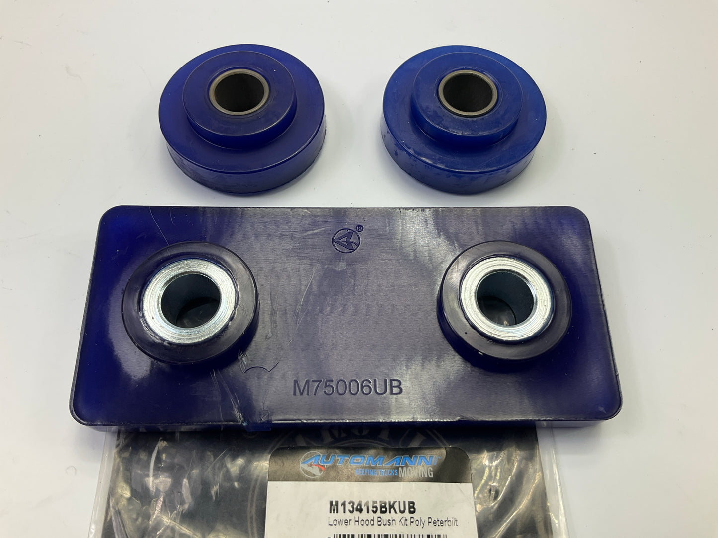 Automann M13415BKUB Poly Lower Hood Bush Kit Replaces Peterbilt L136006