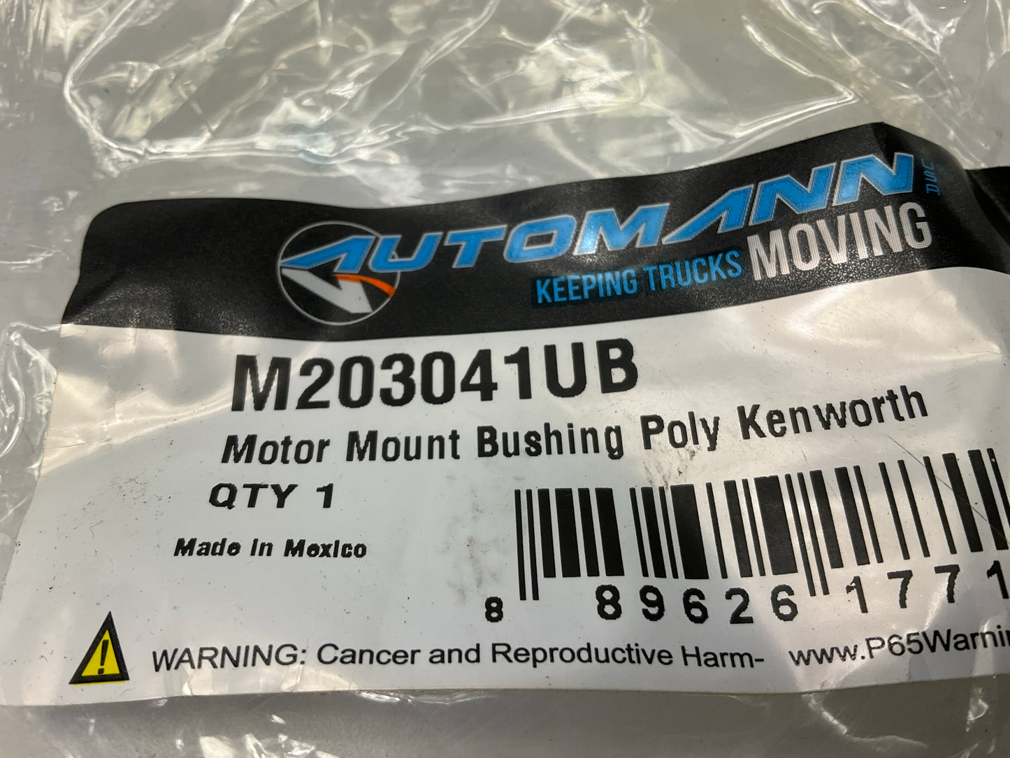 (2) Automann M203041UB Motor Mount Bushing Poly For Kenworth T600 T700 T800 W900