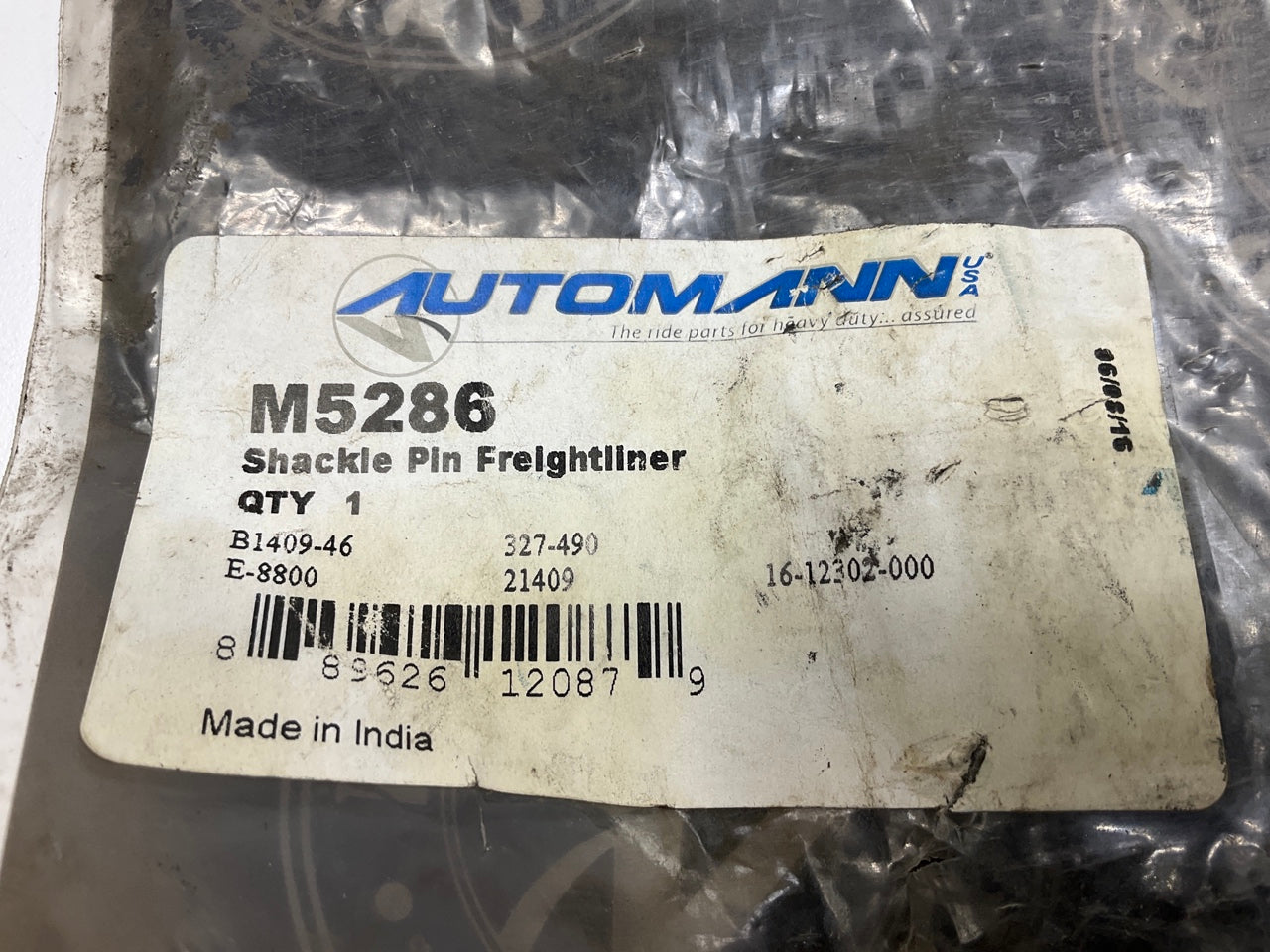 Automann M5286 Front Spring Pin For Freightliner W/ 4'' Springs - 1612302000