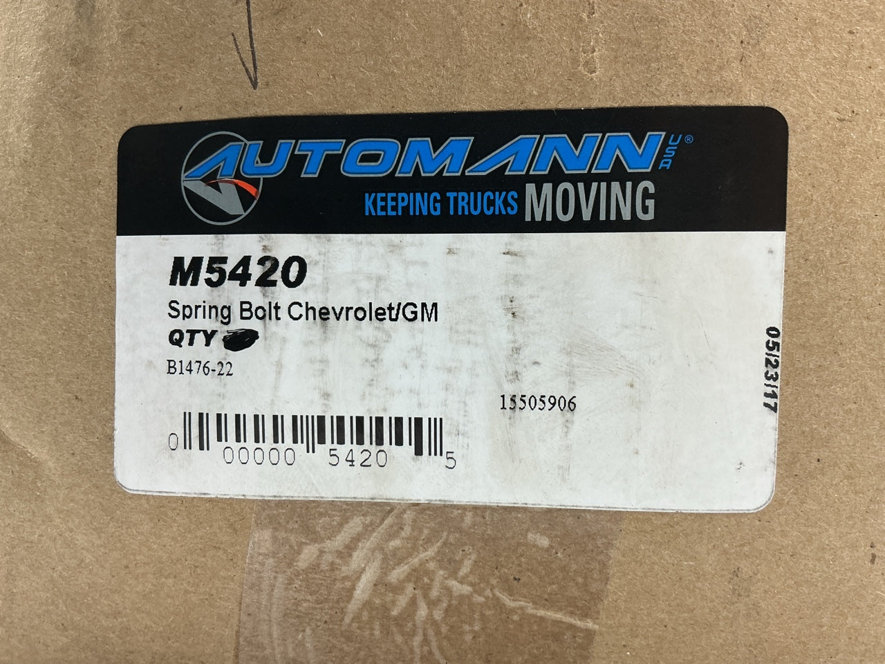 (2) Automann M5420 Spring Pin Bolt Replaces Western Star 37121-3420