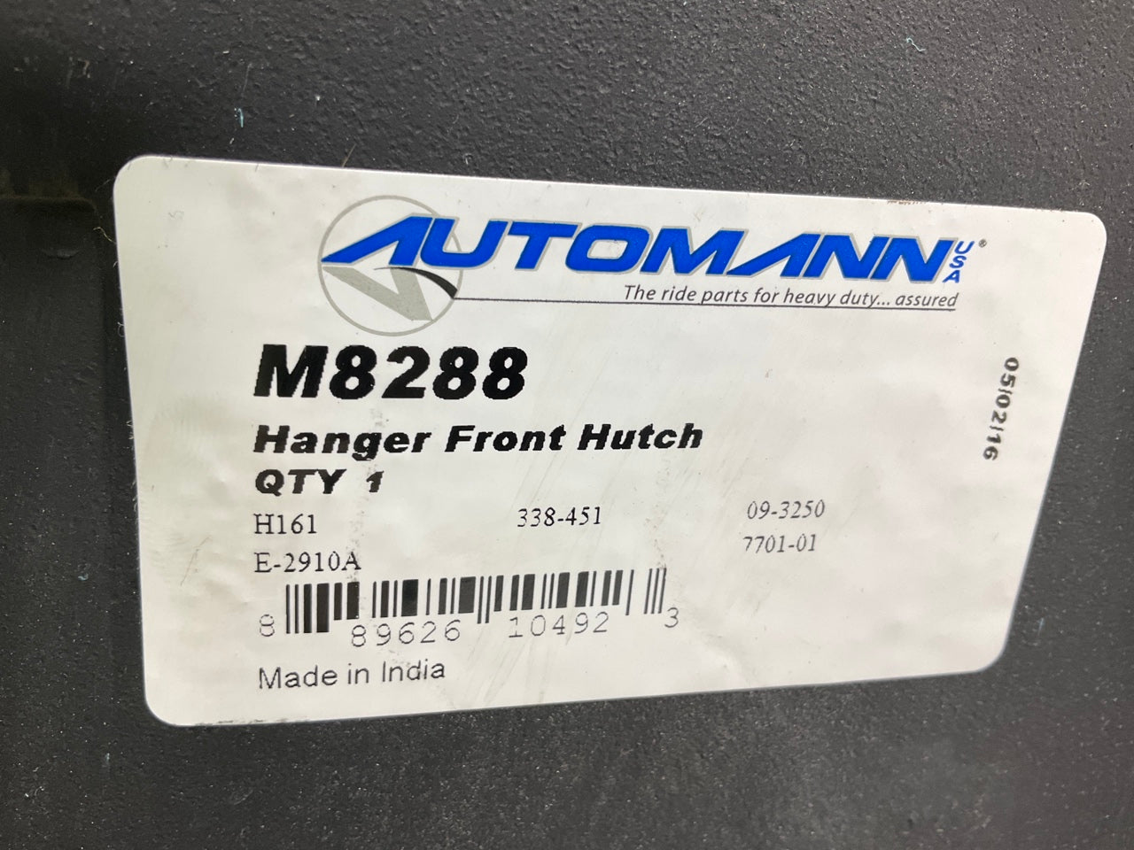 Automann M8288 Front Hanger Hutch Straddlemount H7700 / H9700
