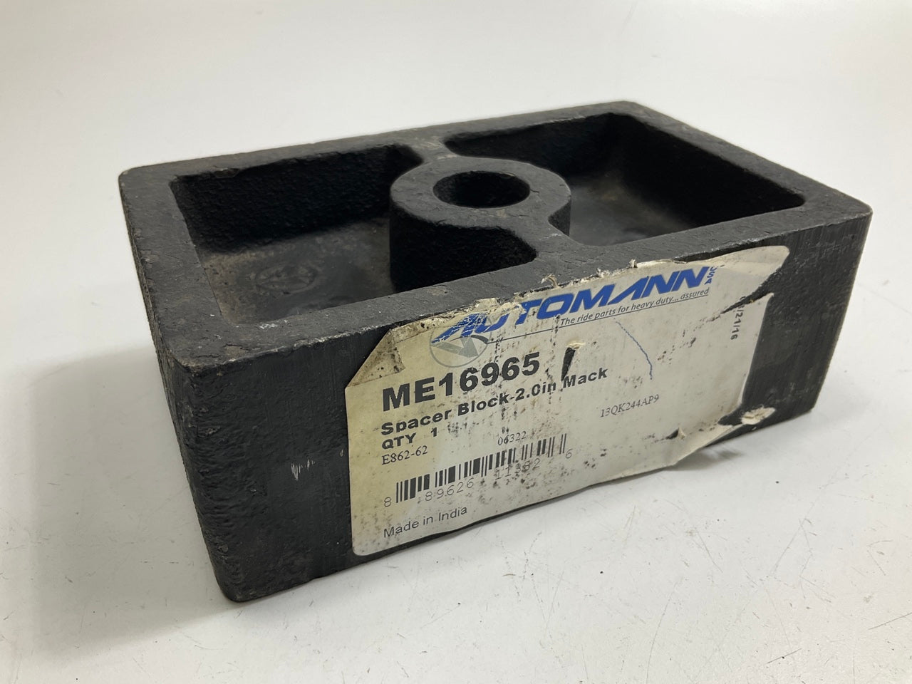 Automann ME16965 2'' Leaf Spring Spacer Block, Replaces Mack # 13QK244AP9