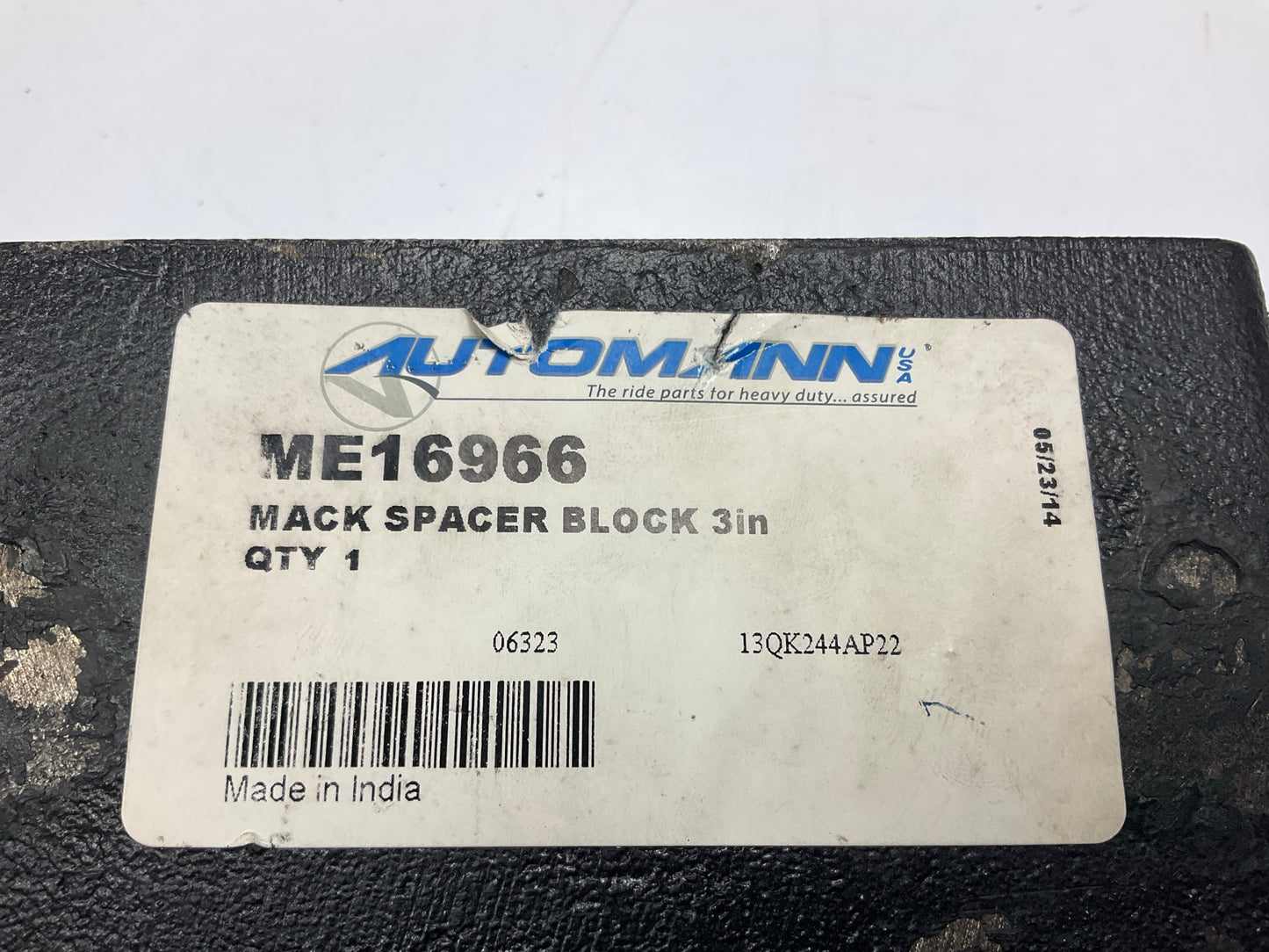 Automann ME16966 3'' Leaf Spring Spacer Block, Replaces Mack # 13QK244AP10