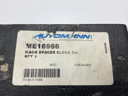 Automann ME16966 3'' Leaf Spring Spacer Block, Replaces Mack # 13QK244AP10