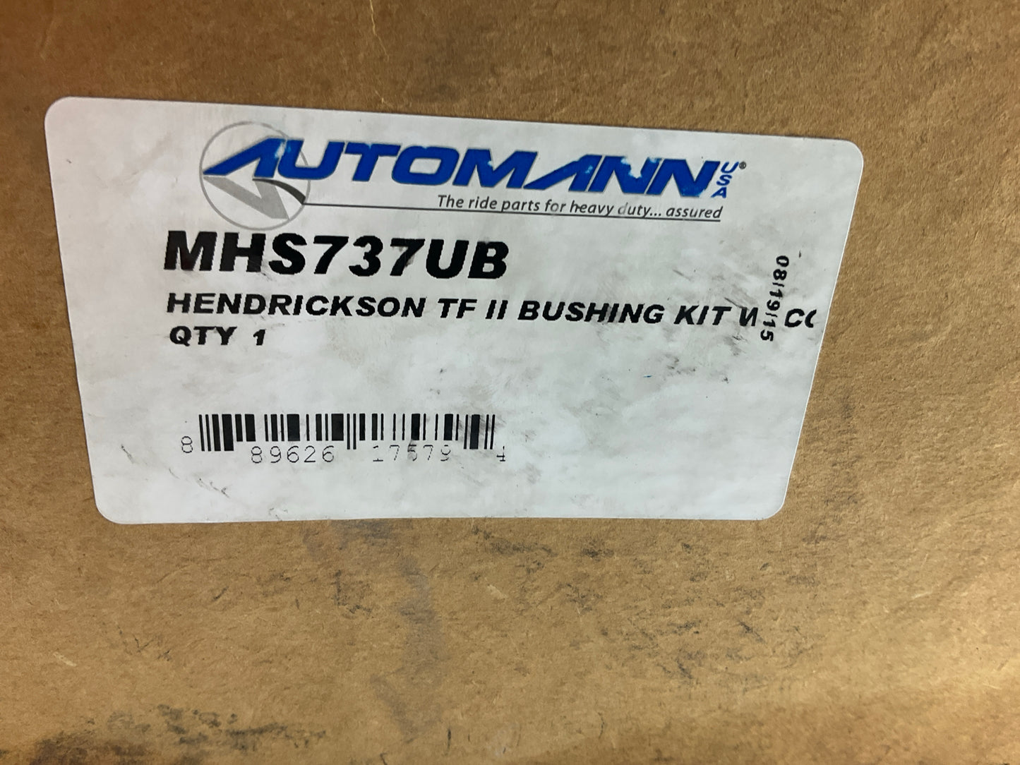 W/O GREASE - Automann MHS737UB Axle Pivot Bushing Kit TFII W/collars Hendrickson