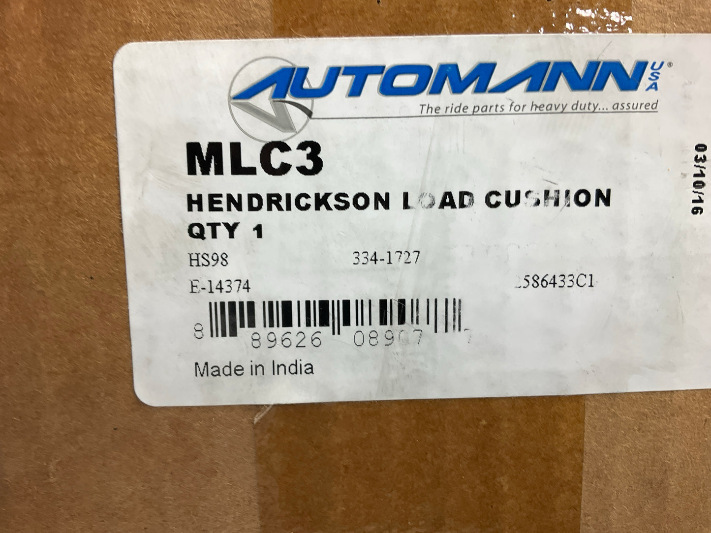 Automann MLC3 Hendrickson Bolster Spring Wear Plate For Haulmaxx 400