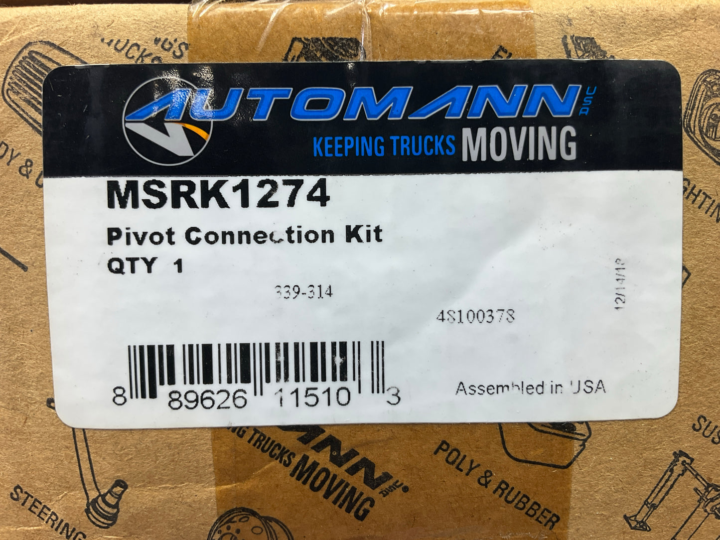 Automann MSRK1274 Pivot Connection Kit For Neway SRK-514, 48100378