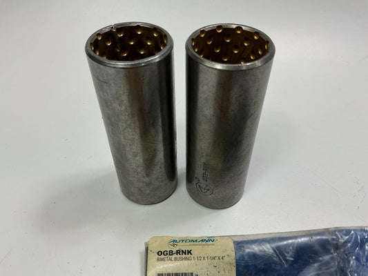 (2) AUTOMANN OGB-RNK 1-1/2''x1-1/4''x4'' Bi-Metal Spring Eye Bushings 16-12399-001